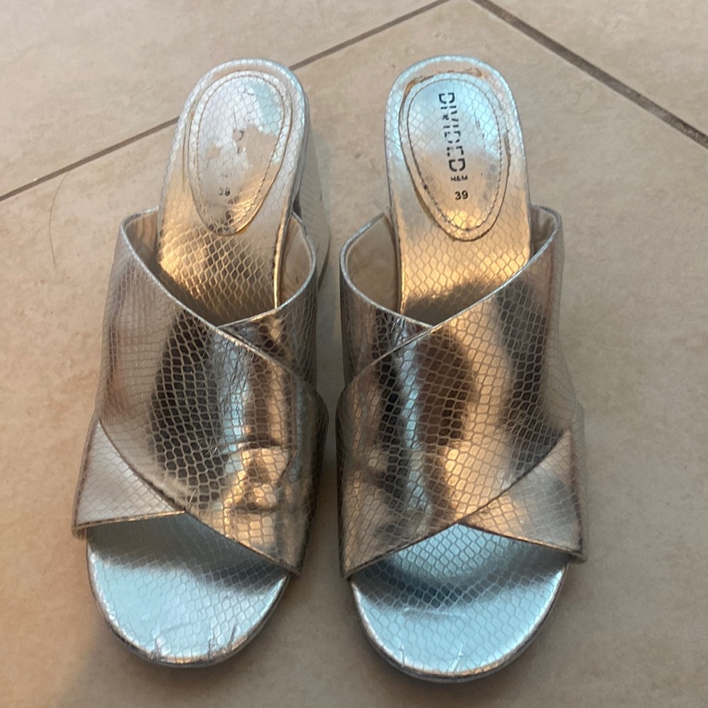 Metallic silver slides